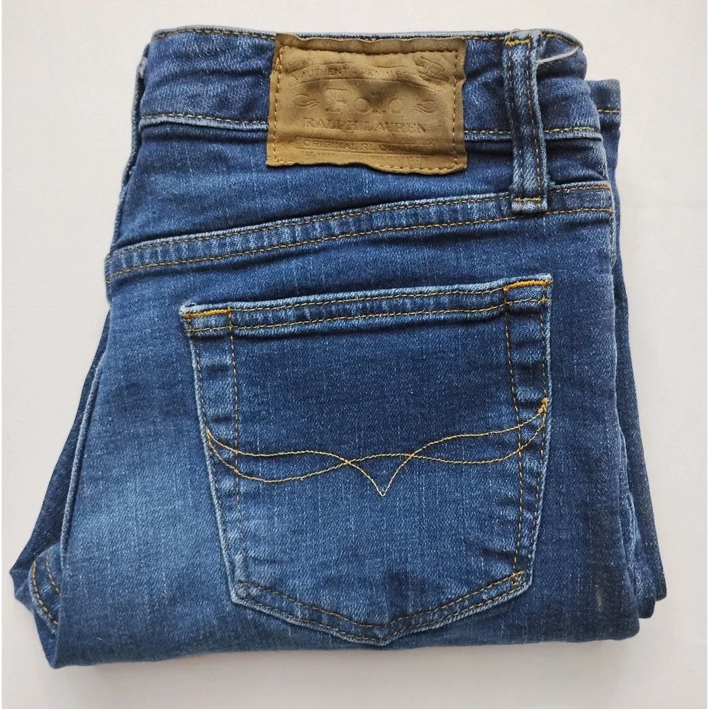 Polo Ralph Lauren Hampton Straight Jeans Boys Size 14 Dark Blue Denim